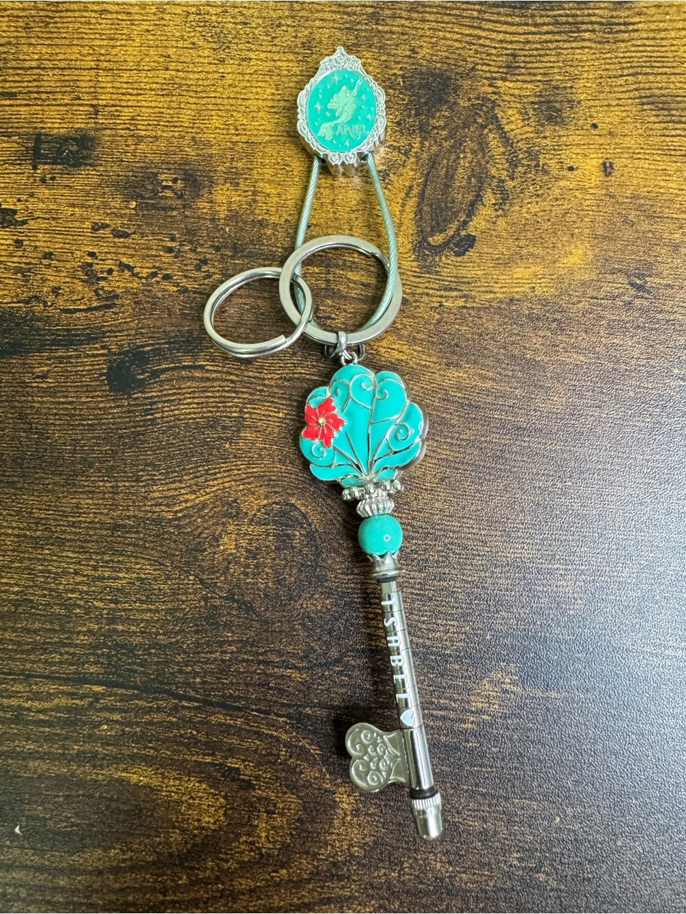 Disney’s Ariel Keychain The Little Mermaid with Isabel Letter Charms